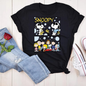 Trendy Snoopy Dancing Graphic T-Shirt – Fun Peanuts Characters Design for Casual Wear