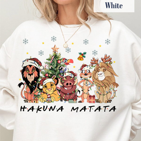 Hakuna Matata The Lion King Christmas Shirt | Mufasa, Simba, Timon, Pumbaa Holiday Tee