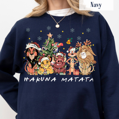 Hakuna Matata The Lion King Christmas Shirt | Mufasa, Simba, Timon, Pumbaa Holiday Tee