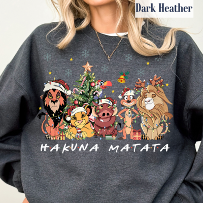 Hakuna Matata The Lion King Christmas Shirt | Mufasa, Simba, Timon, Pumbaa Holiday Tee