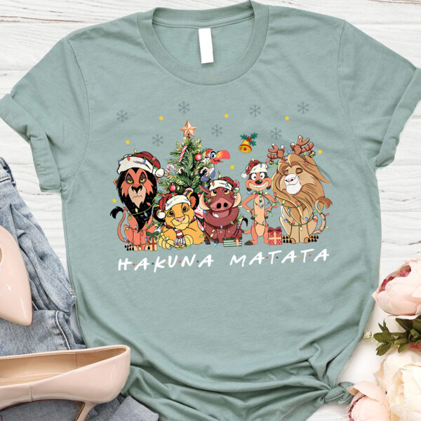 Hakuna Matata The Lion King Christmas Shirt | Mufasa, Simba, Timon, Pumbaa Holiday Tee