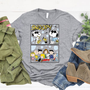 Trendy Snoopy Dancing Graphic T-Shirt – Fun Peanuts Characters Design for Casual Wear