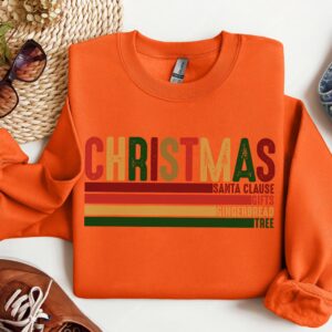 Christmas Quotes Sweatshirt – Stacked Holiday Things Sweater, Perfect for Christmas Lovers