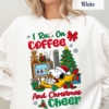 Snoopy I Run on Coffee and Christmas Cheer shirt, festive holiday tee for Peanuts fans and coffee lovers