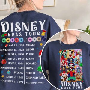 Back view of two-sided Vintage Disney Christmas Era Sweatshirt