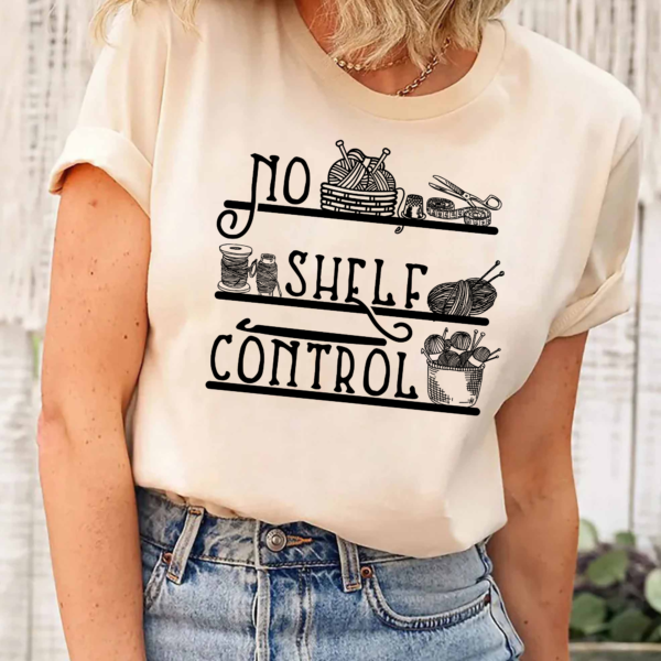 Gift idea for crochet lovers - No Shelf Control T-shirt