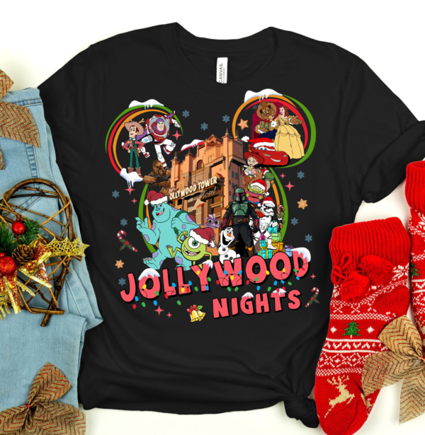 Hollywood Studios Christmas Shirt with Mickey and holiday decor