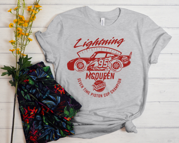 even-Time Piston Cup Champion Lightning McQueen Shirt in Comfort Colors