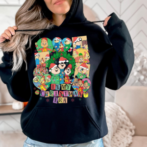 The Chipmunks Christmas Era Sweatshirt featuring Chipmunks and holiday decorations