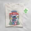 Cute Stitch Christmas shirt with Disney character Stitch, Angel, and Christmas trees