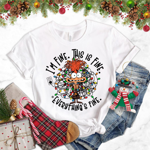 Christmas Cartoon Emotions Friends Shirt showcasing funny holiday emotions