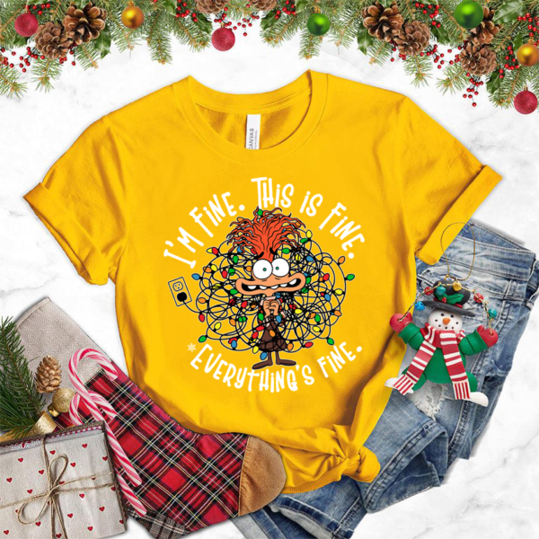 Christmas Cartoon Emotions Friends Shirt showcasing funny holiday emotions