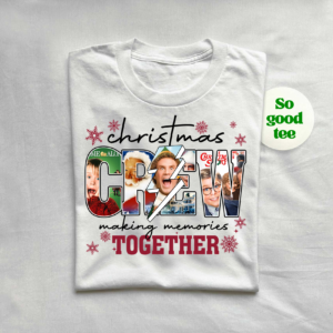 Christmas Comedy Crew T-Shirt with Kevin, Ralphie, and Buddy from classic Christmas movies