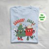 Retro Christmas Shirt with 'Feeling Jolly' design and vintage holiday style