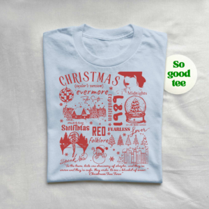 Swift Christmas Shirt featuring festive 'Christmas Tree Farm' theme for Swifties