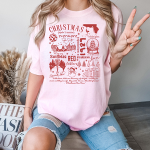 Swift Christmas Shirt featuring festive 'Christmas Tree Farm' theme for Swifties