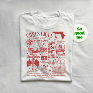 Christmas Taylor's Version Shirt with 'Have a Merry Swiftmas' holiday design