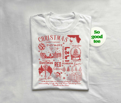 Christmas Taylor's Version Shirt with 'Have a Merry Swiftmas' holiday design