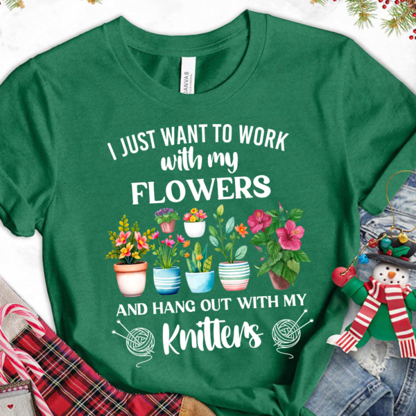 Planters and Knitters T-Shirt - Perfect Gift for Knitting and Plant Lovers - Image 5