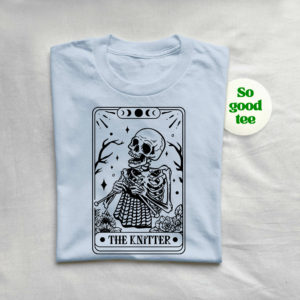 Unique Knitting-Themed Tarot Card T-Shirt